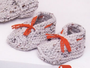 104/04 Chaussons kimono en Tweedée