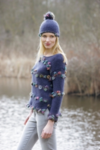 116/08 Bonnet à pompon en Plassard Lily