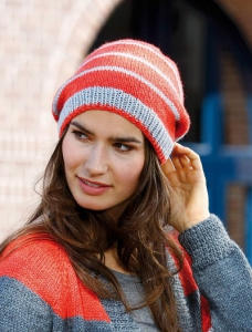 117/13 Bonnet à rayures en Plassard Week-End