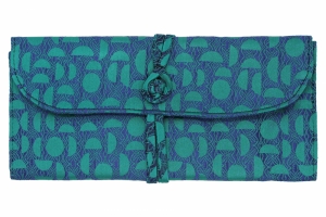Pochette de rangement pour aiguilles doubles pointes ou crochets - Bleu Vert