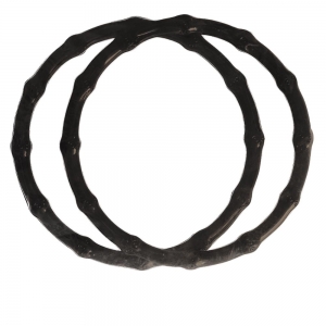 Poignées de sacs en plastique imitation bambou - Coloris noir - Clover