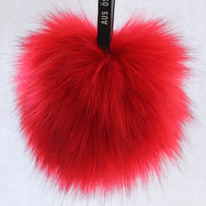 Pompons 100% végétal 12 cm environ - Fox Coloris Rouge - Aheadhunter