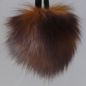 Pompons 100% végétal 12 cm environ - Fox Coloris Toffee - Aheadhunter