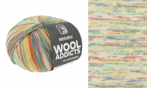 WoolAddicts by Lang Yarns Move 8-fach/8-ply - Pelote de 150 gr - Coloris 0007 Yellow/Orange/Lilac