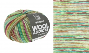 WoolAddicts by Lang Yarns Move 8-fach/8-ply - Pelote de 150 gr - Coloris 0008 Green/Pink/Turquoise