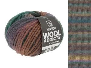WoolAddicts by Lang Yarns Mystery - Pelote de 50 gr - Coloris 0015 Brown/Green/Violet
