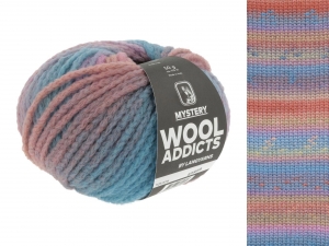 WoolAddicts by Lang Yarns Mystery - Pelote de 50 gr - Coloris 0016 Turquoise/Orange/Sand