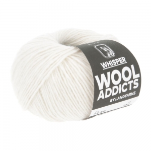 WoolAddicts by Lang Yarns Whisper - Pelote de 50 gr - Coloris 0001 White