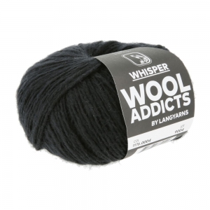 WoolAddicts by Lang Yarns Whisper - Pelote de 50 gr - Coloris 0004 Black