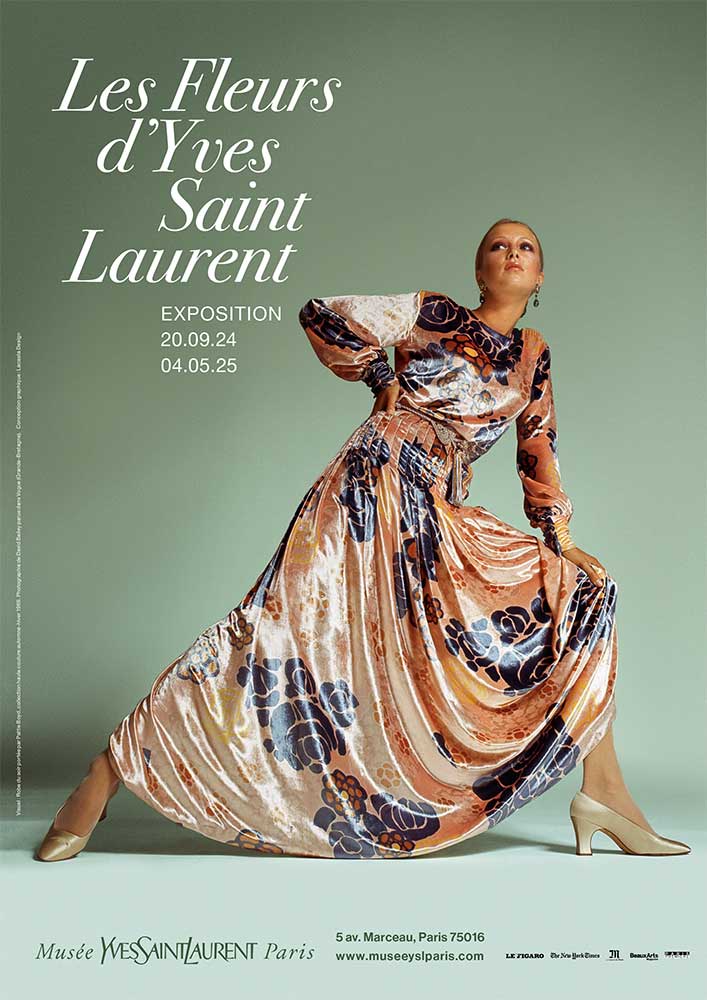 Exposition Les Fleurs d'Yves Saint Laurent au musée Yves Saint Laurent Paris du 20.09.2024 au 04.05.2025